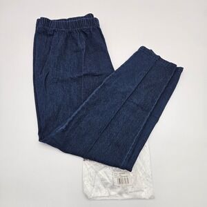 Real Size Womens Dark Indigo Denim Look Pull On Pants PXL RS1004DP